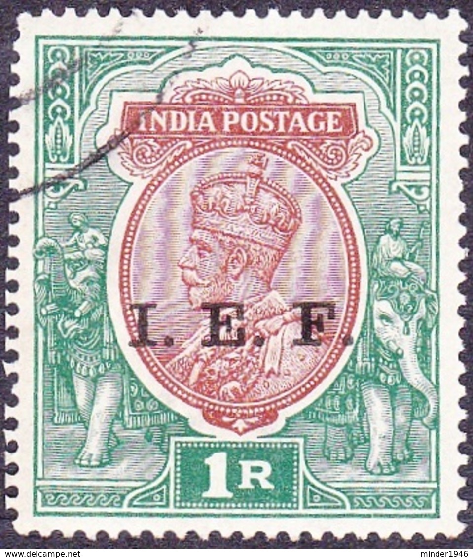 INDIA ABROAD I.E.F 1914 KGV 1 Rupee Red-Brown & Deep Blue-Green SGE13 FU - 1911-35 King George V