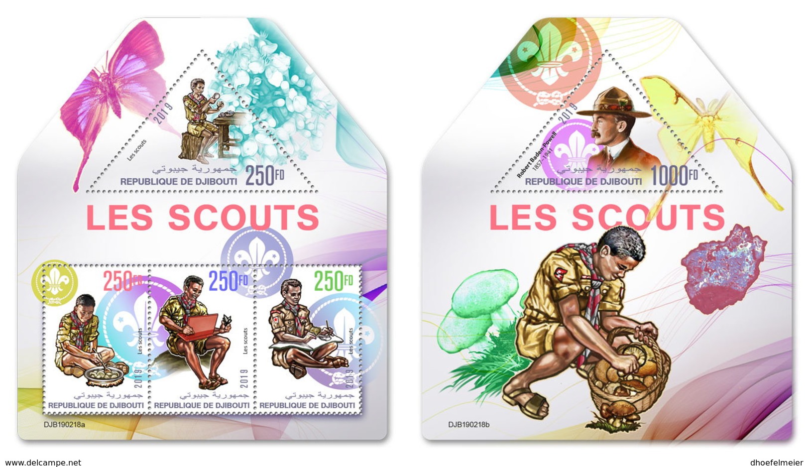 DJIBOUTI 2019 MNH Scouts Pfadfinder M/S+S/S - OFFICIAL ISSUE - DH1919 - Ongebruikt