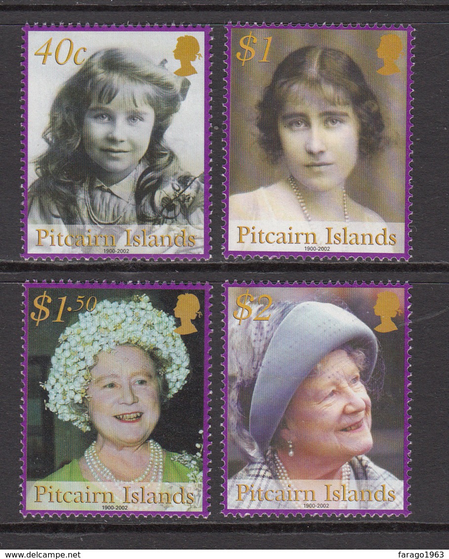 2002 Pitcairn Island  Queen Mother Complete Set Of 4 MNH - Pitcairn Islands