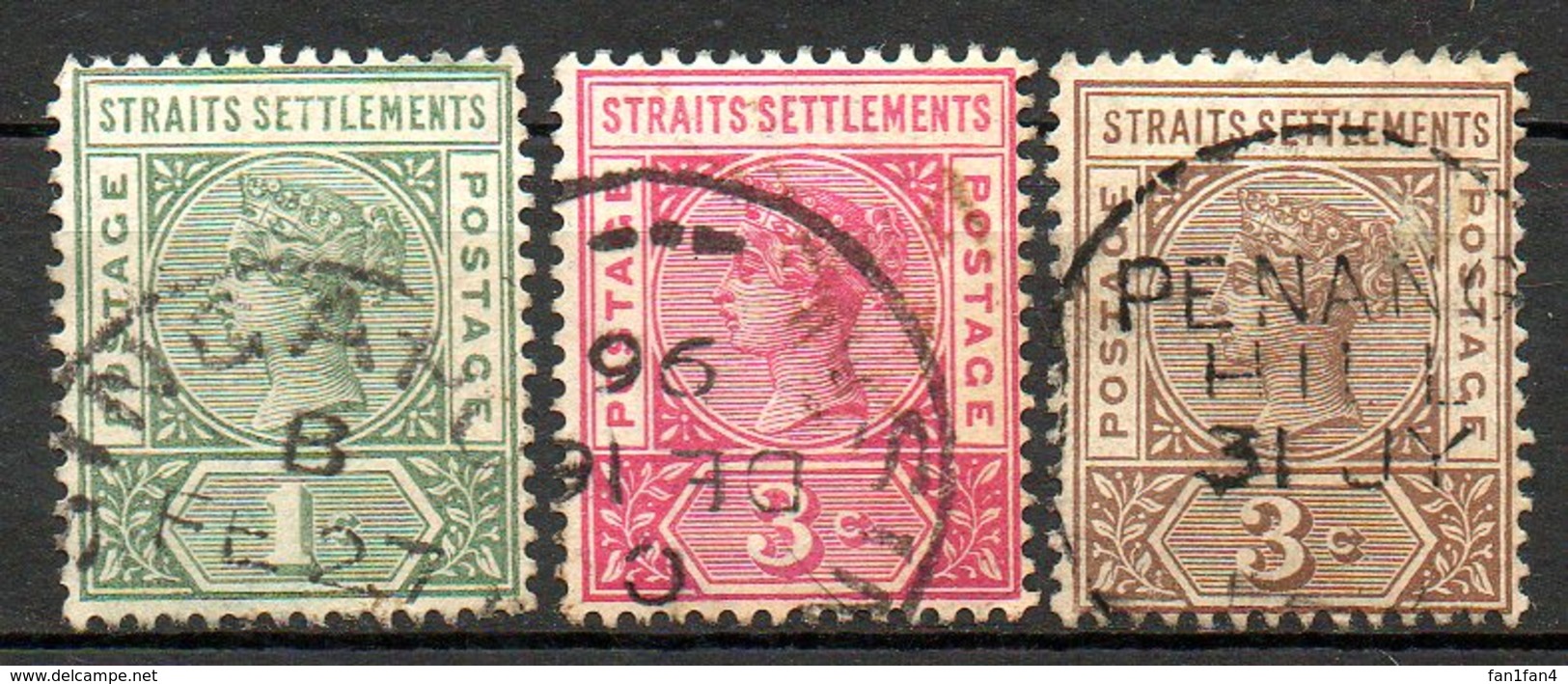 GRANDE BRETAGNE (Ex-cololies) - MALACCA - 1892-1901 - N° 65 à 67 - (Lot De 3 Valeurs Différentes) - Malacca