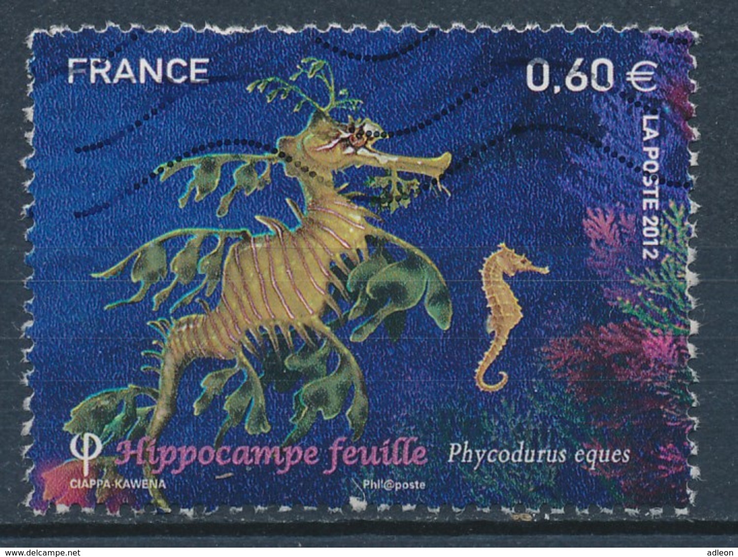 France - Hippocampe Feuille YT 4647obl. Ondulations - Oblitérés