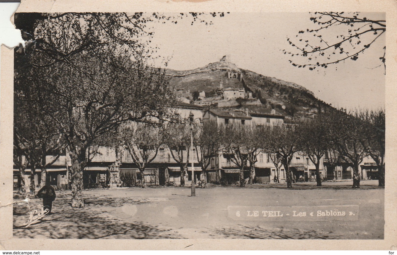 Ardèche : LE TEIL :  Les Sablons - ( état : Mauvais ) C.p.s.m. - Photo Vérit. - Le Teil