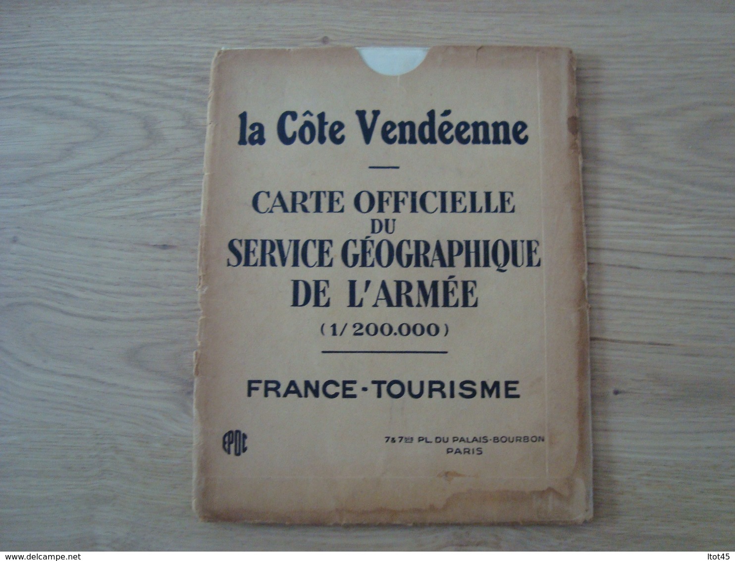 CARTE ROUTIERE DUNLOP JUILLET 1930 LA COTE VENDEENNE - Cartes Routières