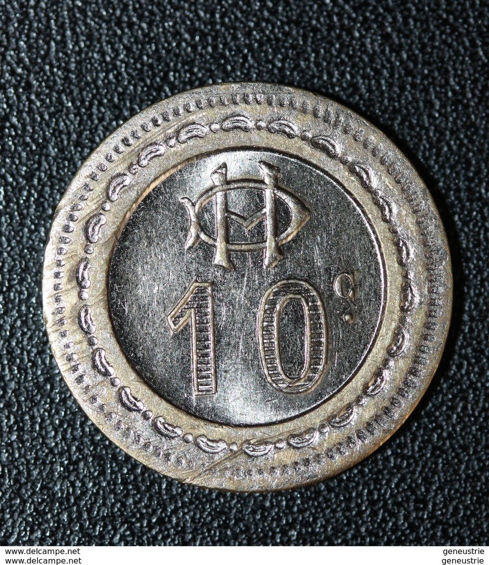 Jeton De Jeu De Comptoir De Bistrot Parisien "10c / Monogramme HD" Monnaie De Nécessité - Paris Game Token - Noodgeld