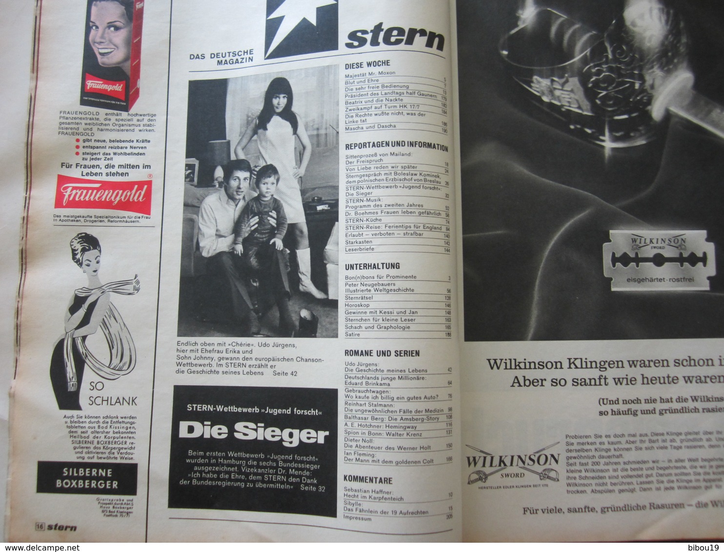 MAGAZINE STERN APRIL 1966  N 17 UDO JURGENS DER BERICHT MEINES LEBENS  JEAN SCHRIMPTON - Travel & Entertainment