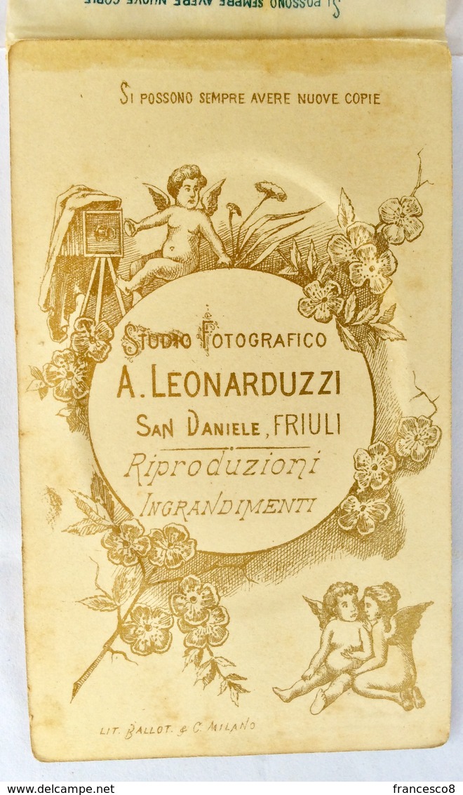 SAN DANIELE DEL FRIULI LEONARDUZZI  STUDIO FOTOGRAFICO - Ritratto / Udine - Antiche (ante 1900)