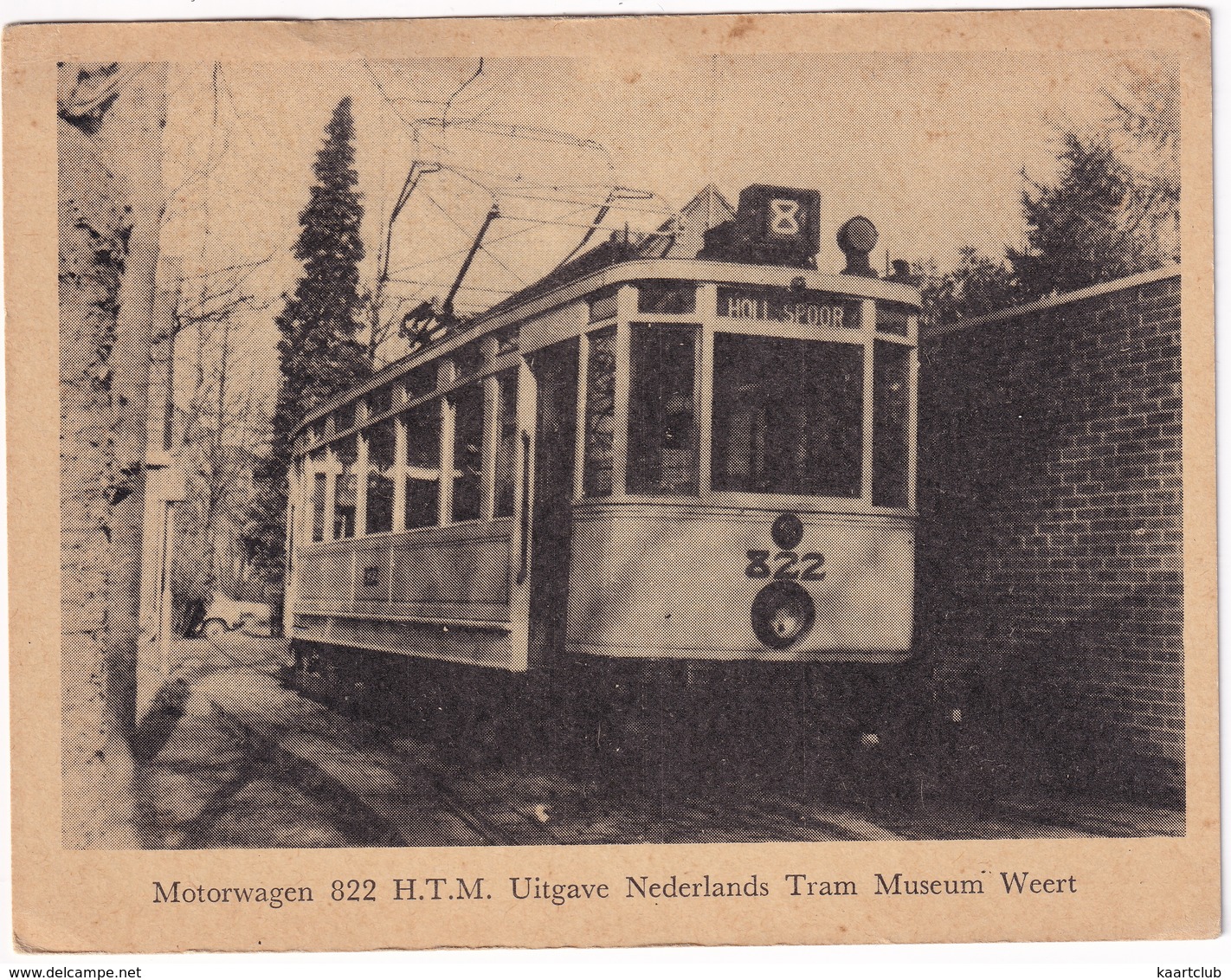 Motorwagen 822 H.T.M. - (Uitgave Nederlands Tram Museum Weert) - (Holland) - Tram