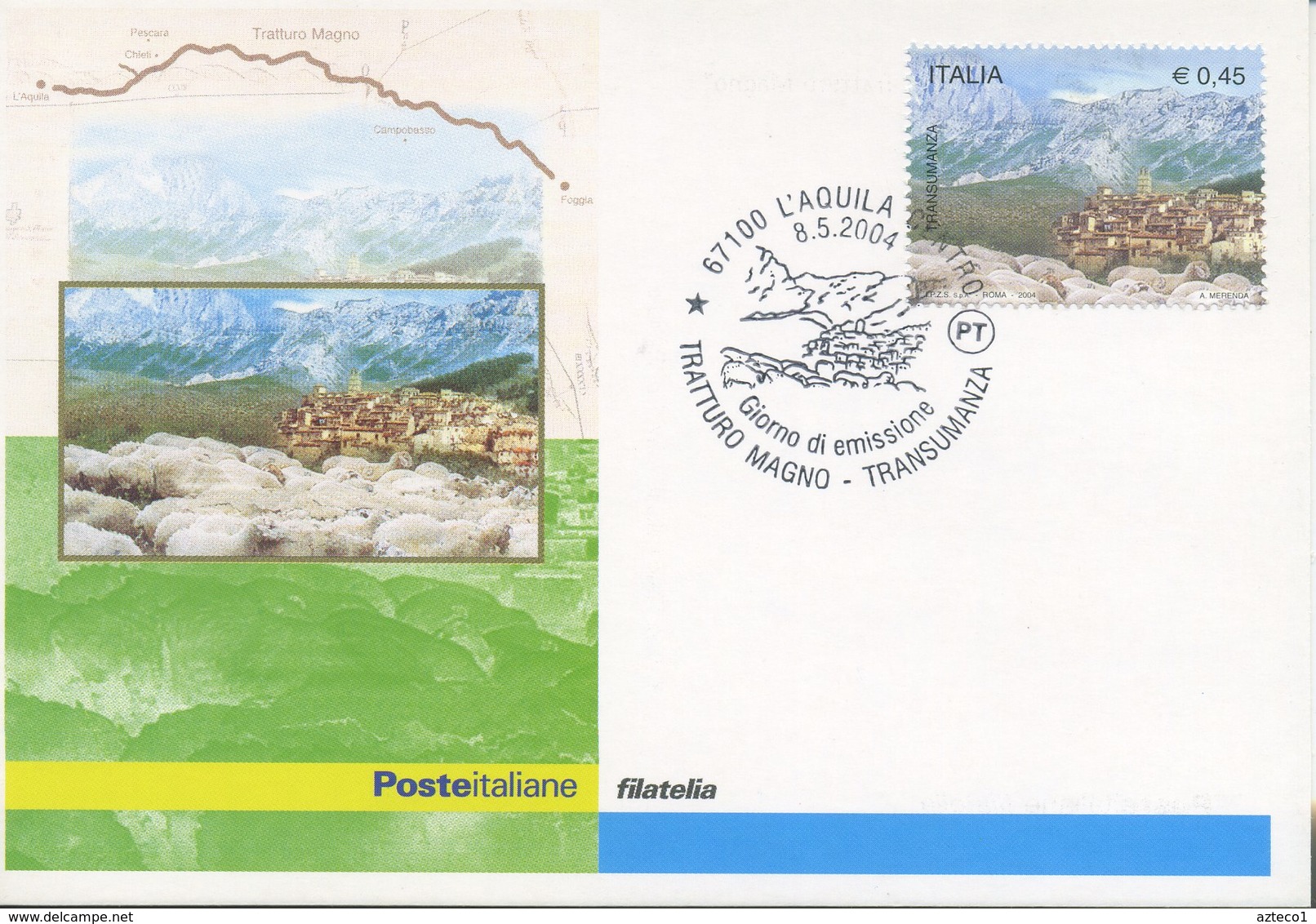 ITALIA - FDC MAXIMUM CARD 2004 - TRANSUMANZA- TRATTURO MAGNO - ANNULLO SPECIALE L'AQUILA - Maximumkarten (MC)