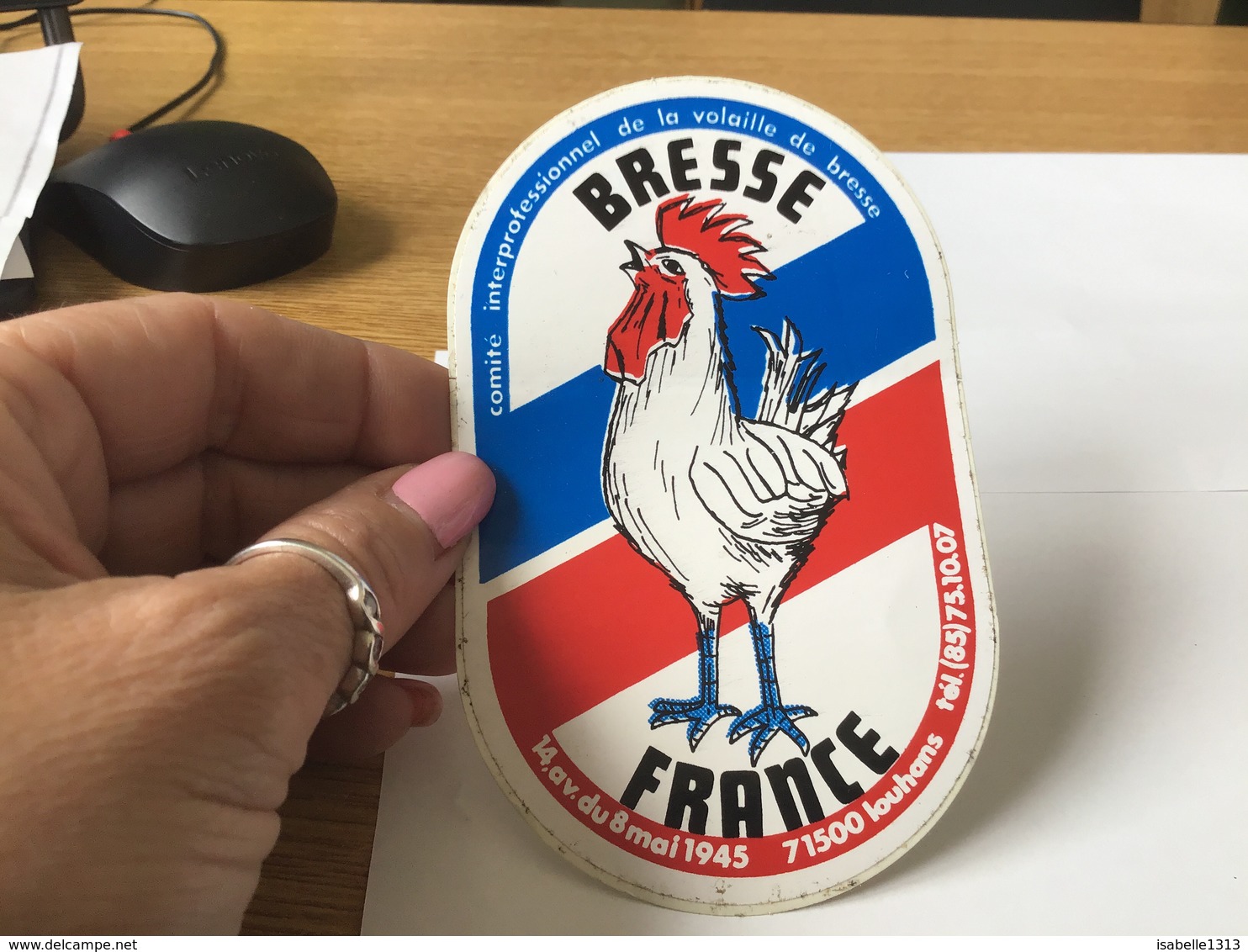 Autocollant Années 80 Bresse France Poulet Comité Interprofessionnel De La Volaille De Bresse Louhans - Autocollants