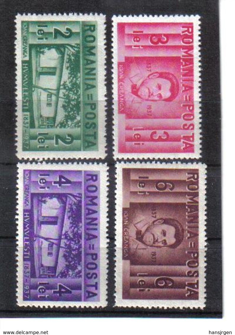 POL1069 RUMÄNIEN 1937 MICHL 524/27 (*) FALZ  SIEHE ABBILDUNG - Unused Stamps