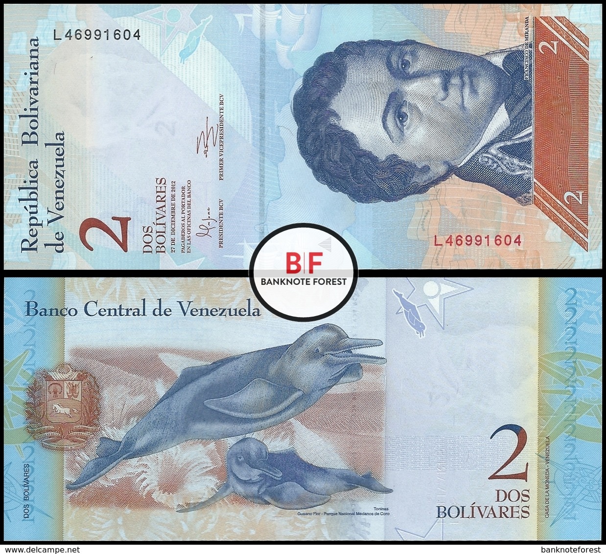Venezuela | 2 Bolivares | 2012 | P.88e | UNC - Venezuela