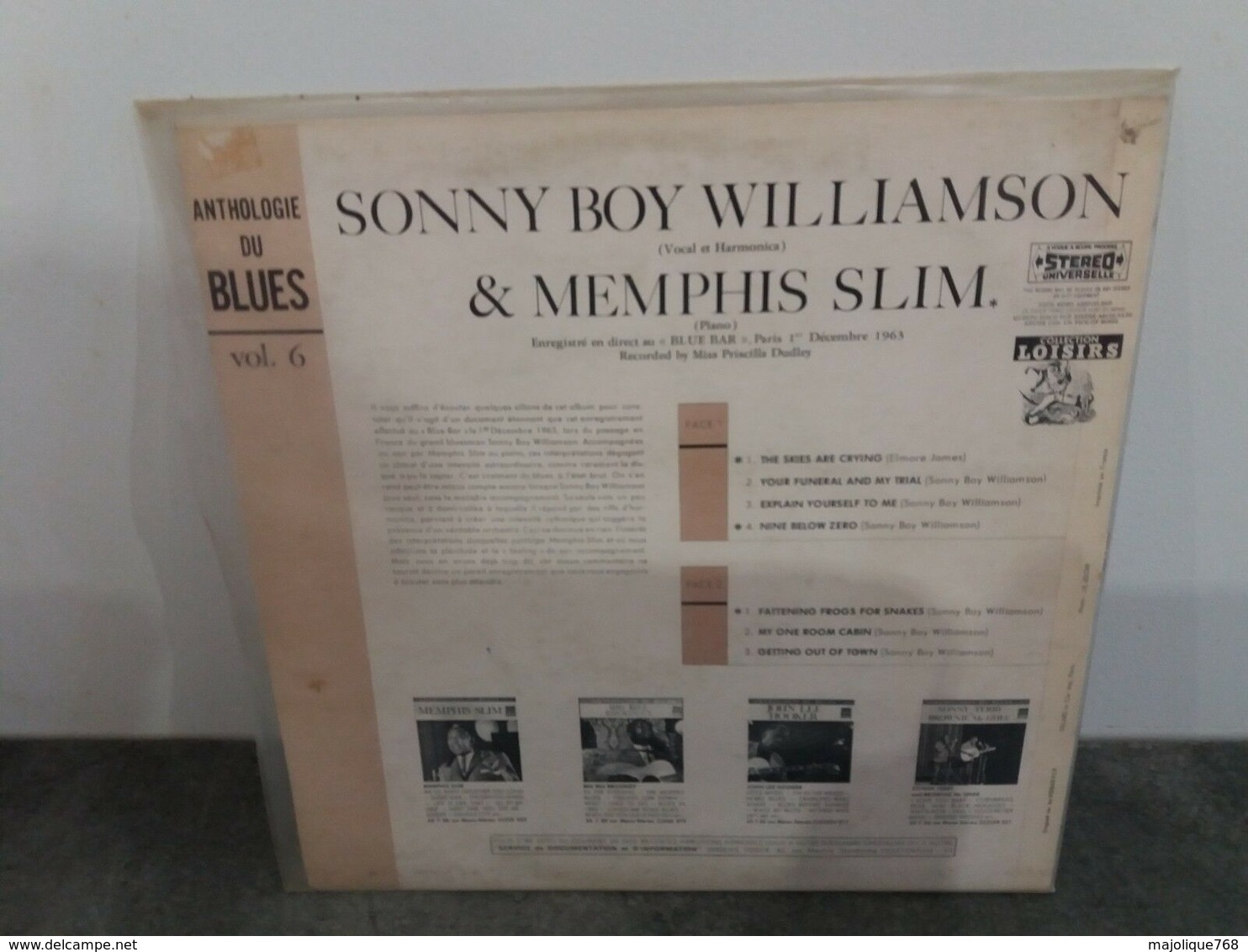 Anthologie Du Blues Vol 6 - Sonny Boy Williamson & Memphis Slim - Vogue  - Stereo CLVLX 410 Von 1969  Vinyl LP Original - Blues