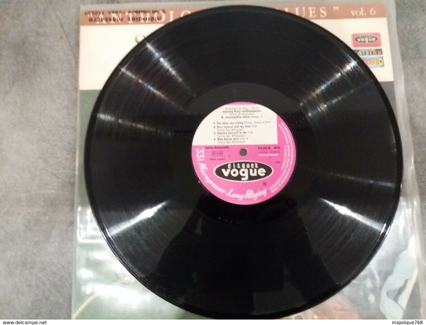 Anthologie Du Blues Vol 6 - Sonny Boy Williamson & Memphis Slim - Vogue  - Stereo CLVLX 410 Von 1969  Vinyl LP Original - Blues
