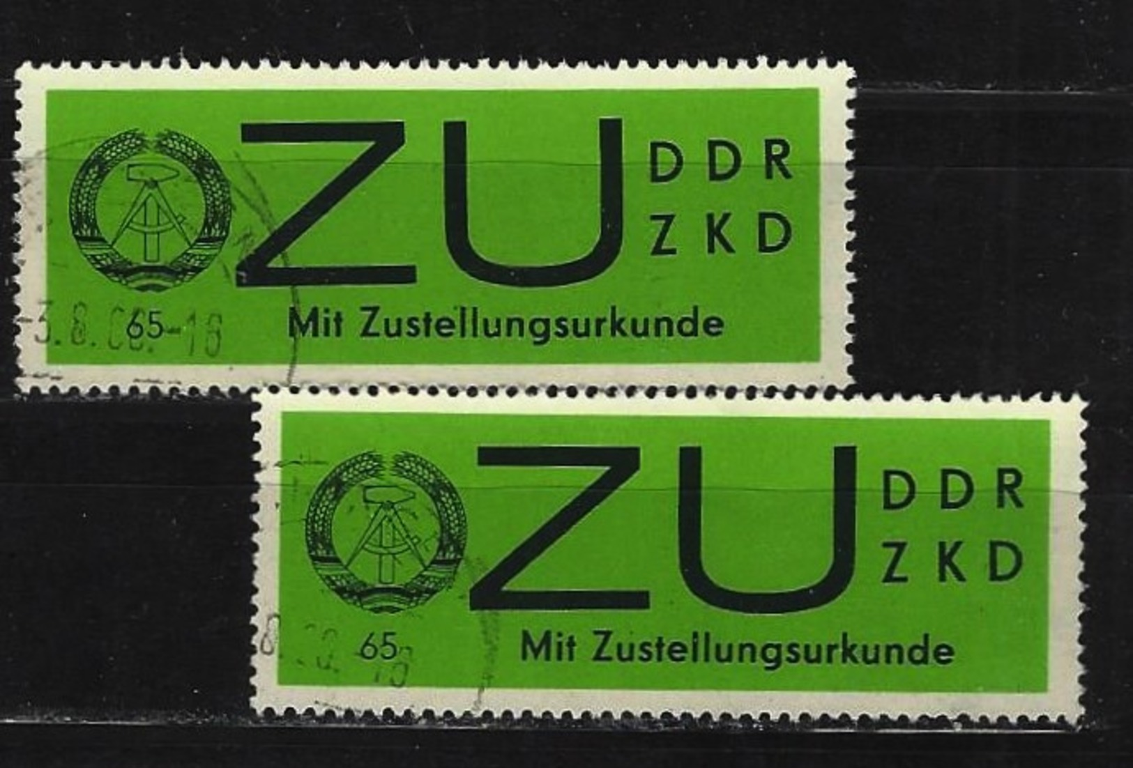 DDR - Dienstmarke Sendungen Mti Zustellungsurkunde 2 X Mi-Nr. 2 Gestempelt - Sonstige & Ohne Zuordnung