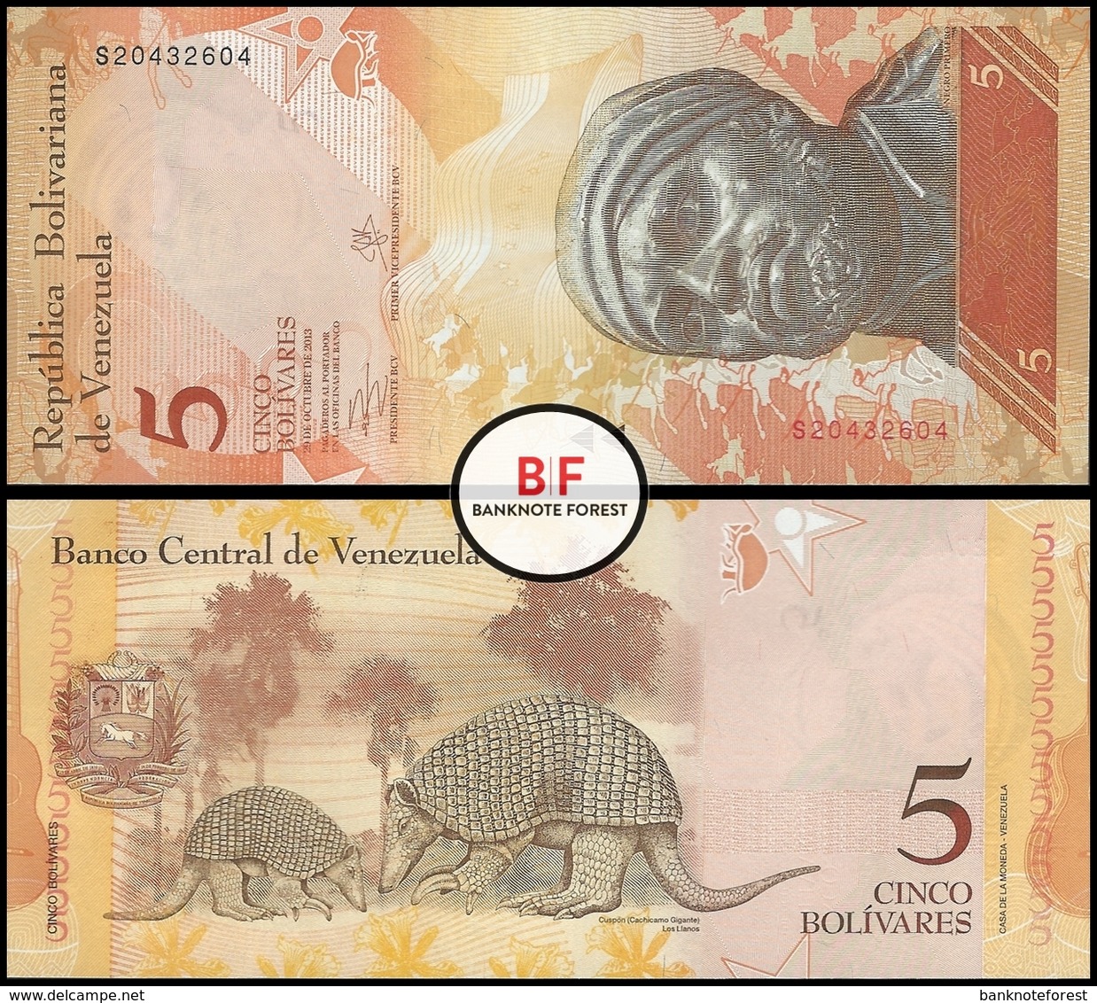 Venezuela | 5 Bolivares | 2013 | P.89f | UNC - Venezuela