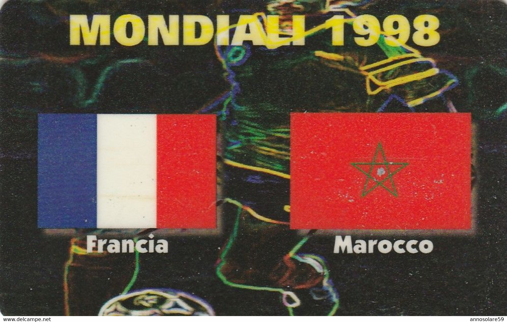 CARTA TELEFONICA INTERNAZIONALE PHONECARD - MONDIALI DI CALCIO 1998 IN FRANCIA "FRANCIA / MAROCCO - LEGGI - Sport