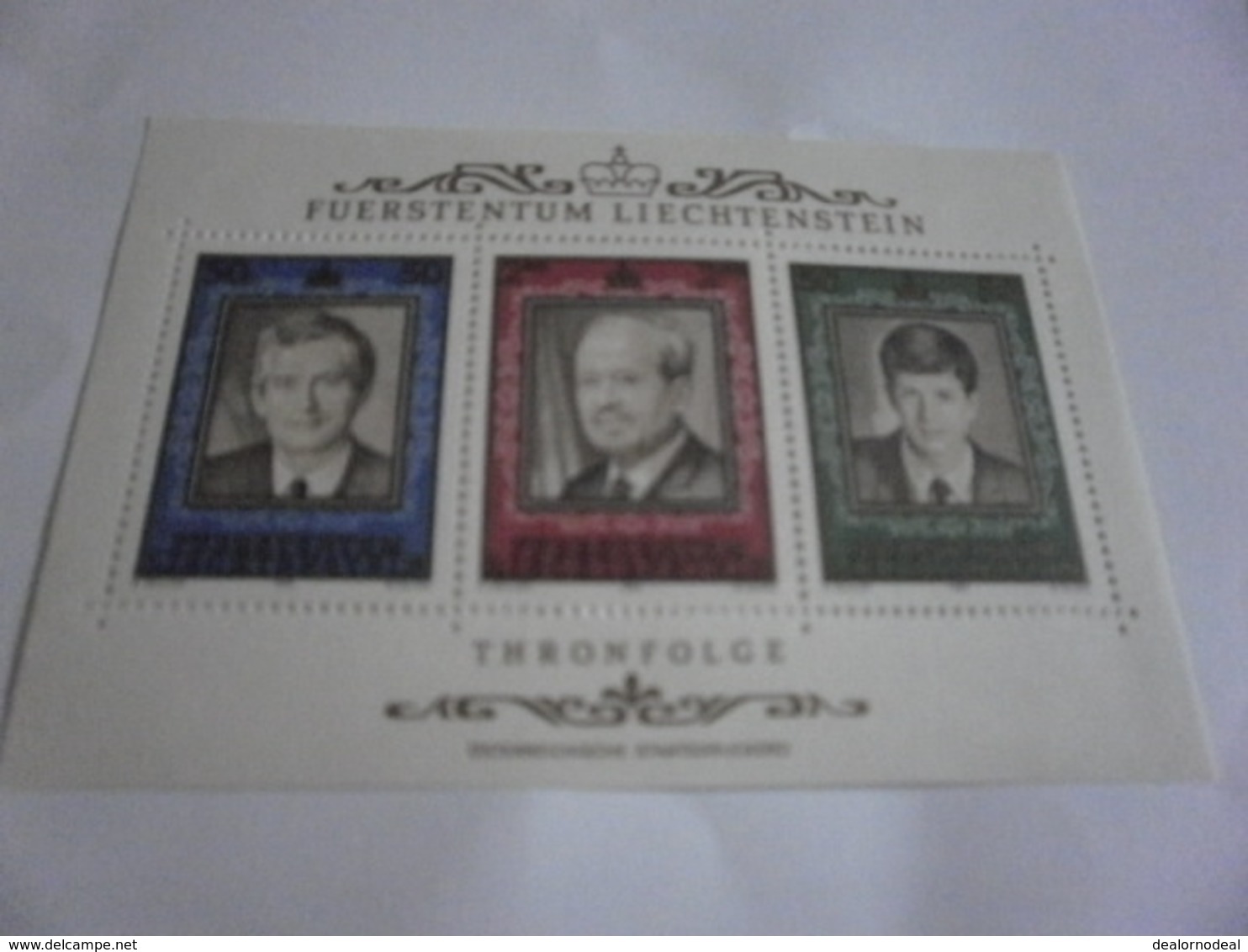 Miniature Sheet Perf Principality. Succession Liechenstein - Unused Stamps