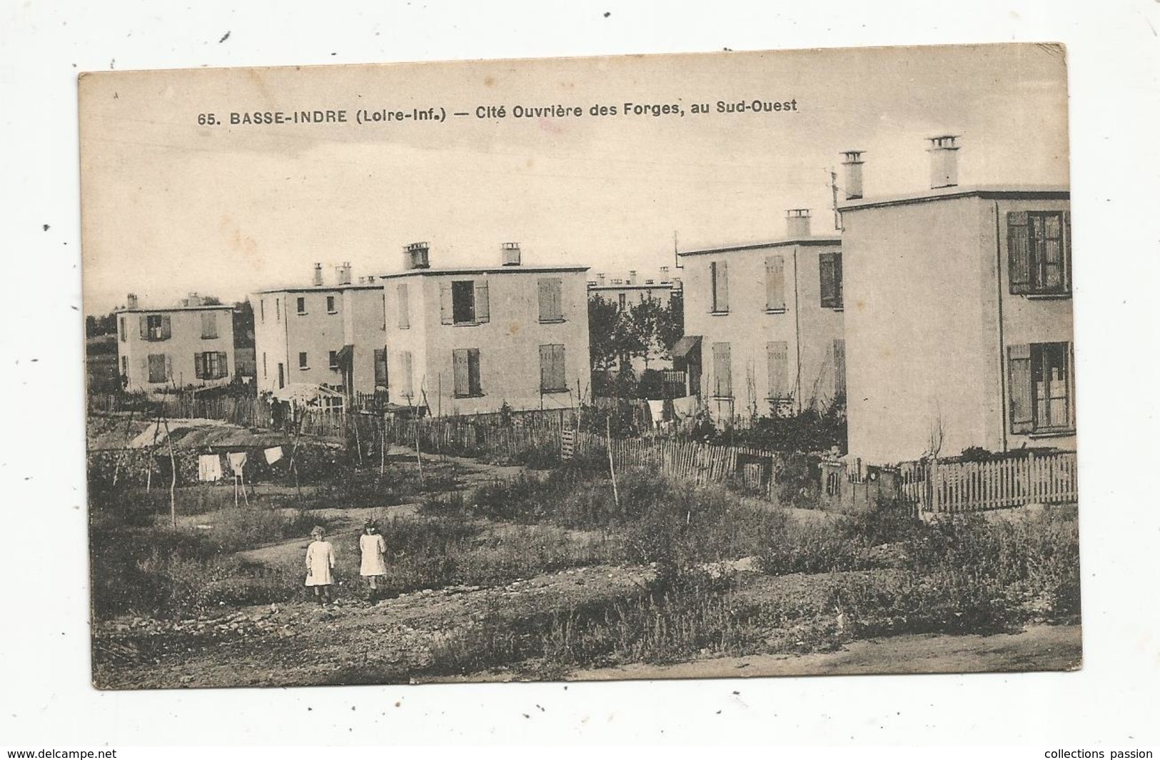 Cp,44 ,  BASSE-INDRE , Cité Ouvrière Des Forges , Au Sud Ouest ,vierge ,ed. Chapeau - Basse-Indre