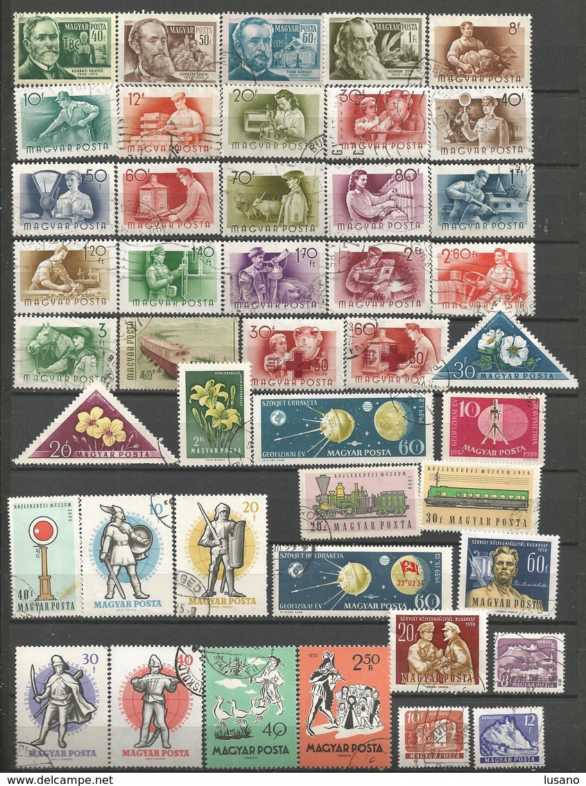 Hongrie - Collection De 1000 Timbres Oblitérés, Tous Différents - Collections (sans Albums)