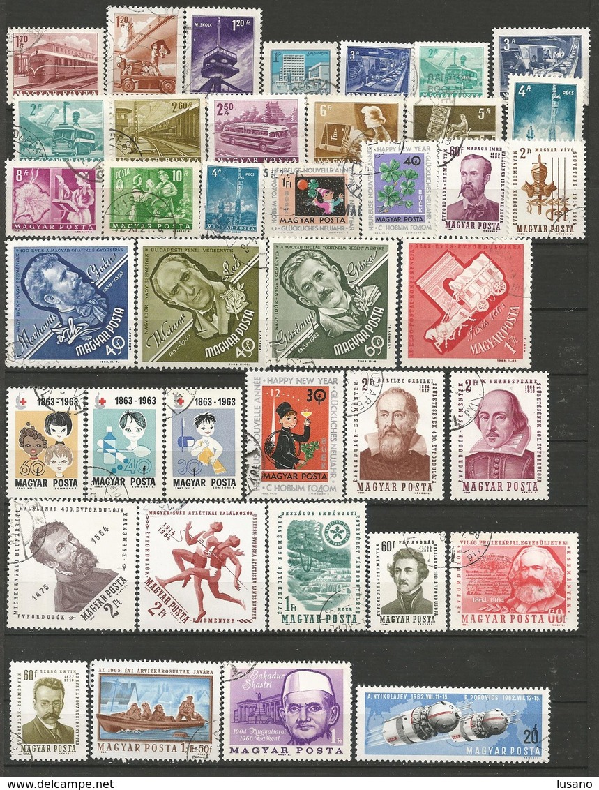 Hongrie - Collection de 1000 timbres oblitérés, tous différents