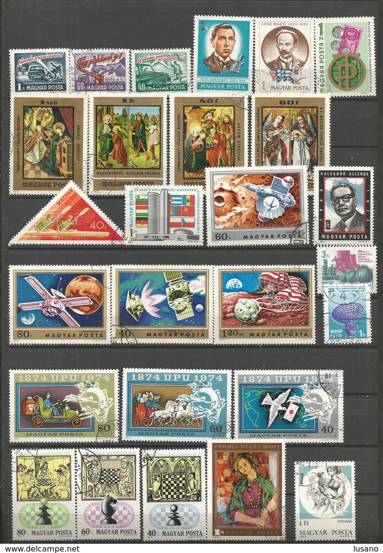 Hongrie - Collection de 1000 timbres oblitérés, tous différents