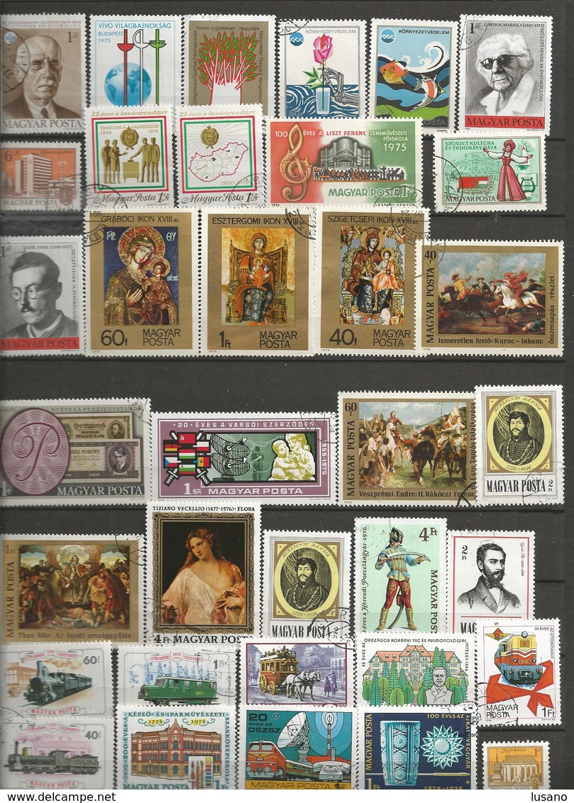 Hongrie - Collection de 1000 timbres oblitérés, tous différents