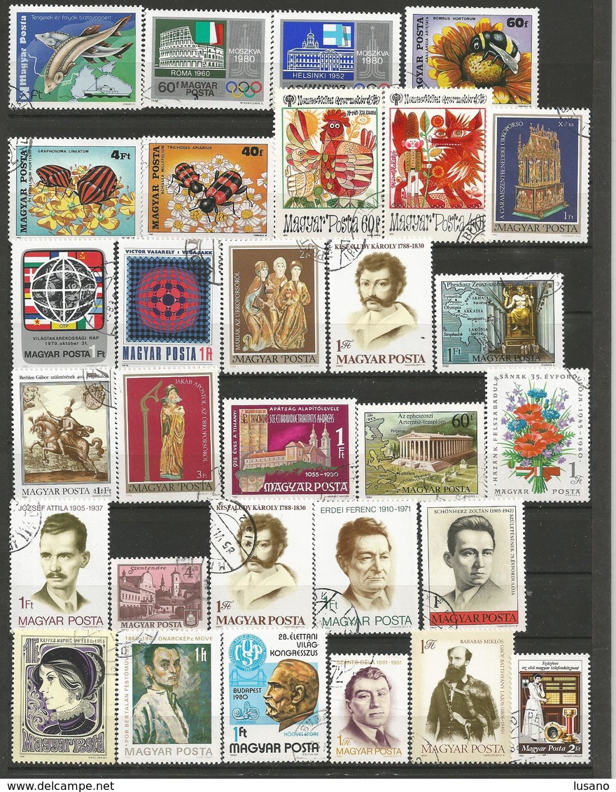 Hongrie - Collection de 1000 timbres oblitérés, tous différents