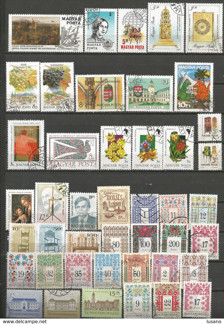 Hongrie - Collection de 1000 timbres oblitérés, tous différents