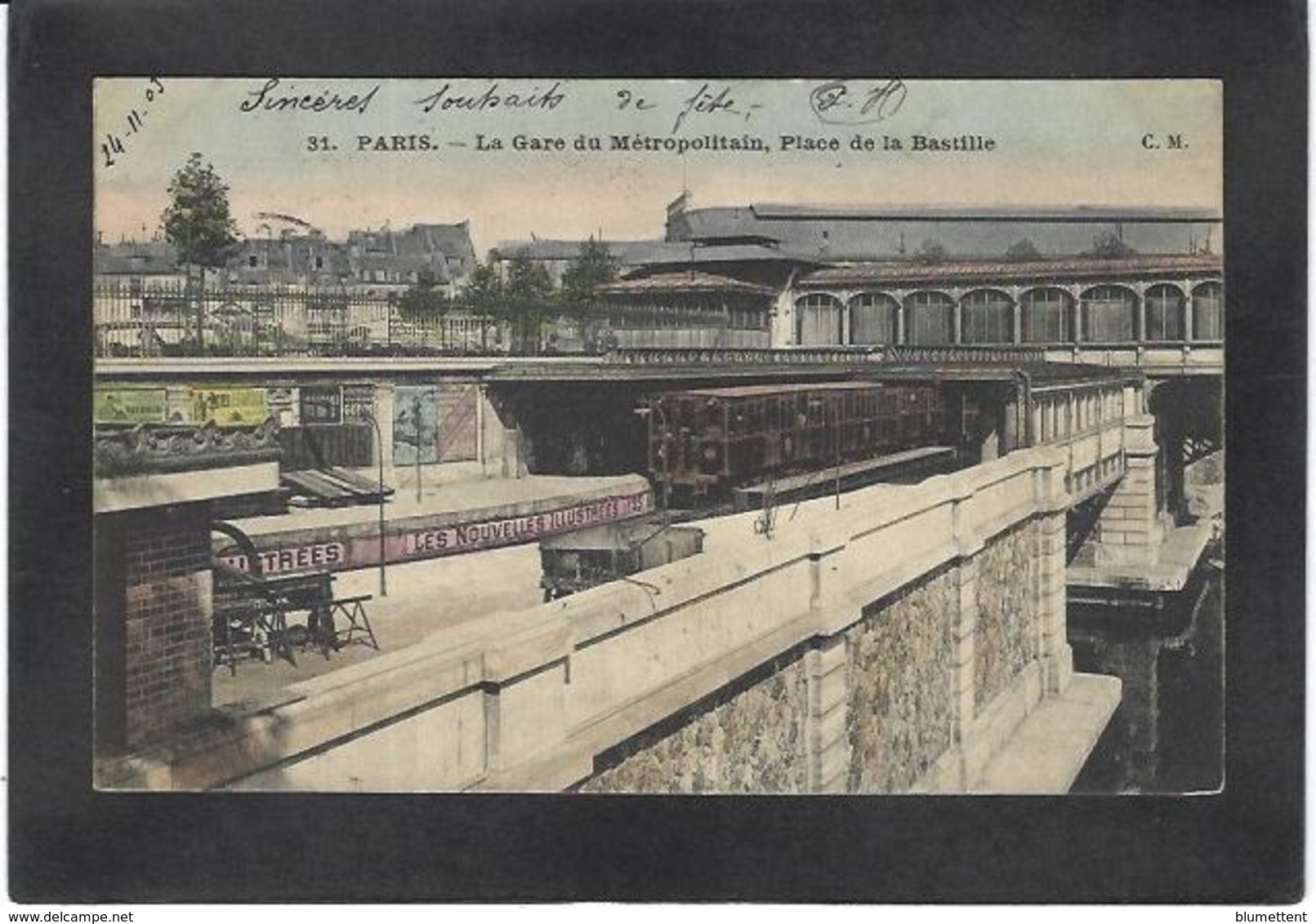 CPA Paris 75 Métro Métropolitain Circulé - Metro, Stations