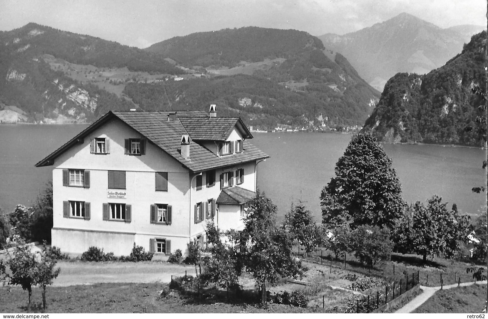 HERGISWIL → Pension ROGGERLI , Fotokarte Ca.1955 - Hergiswil