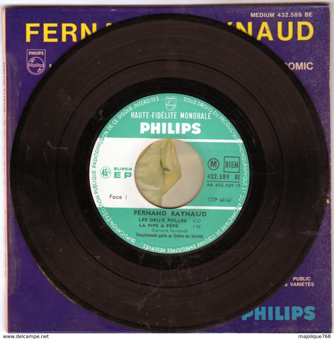 Fernand Raynaud - Les Deux Folles - Philips 432.589 - 1961 - Humor, Cabaret
