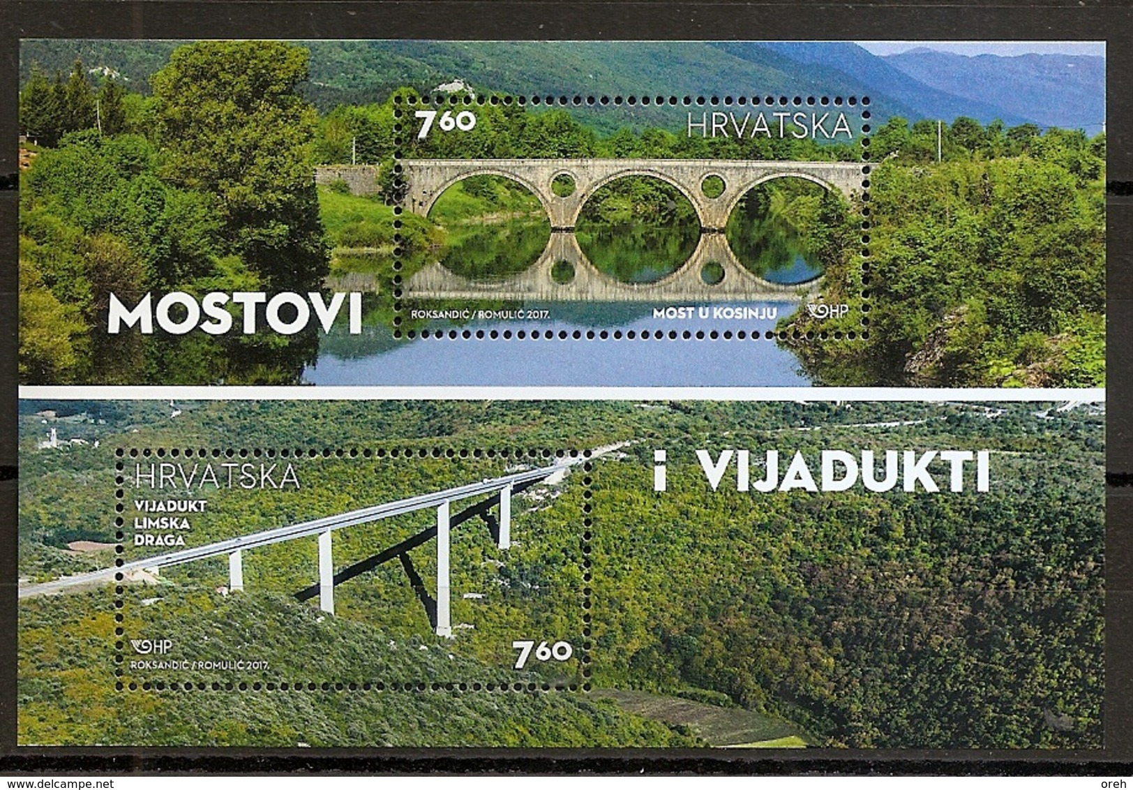 CROATIA 2017,BRIDGES,BLOCK,MNH - Agriculture