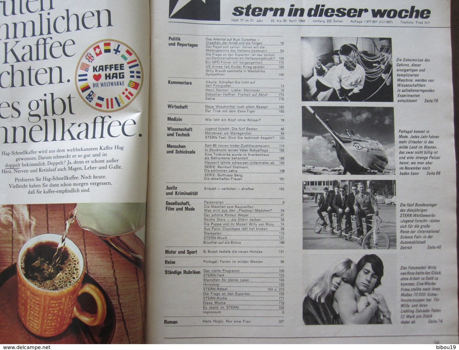 MAGAZINE STERN APRIL 1968   N 17 IST DIE REVOLUTION NOCH ZU STOPPEN? - Voyage & Divertissement