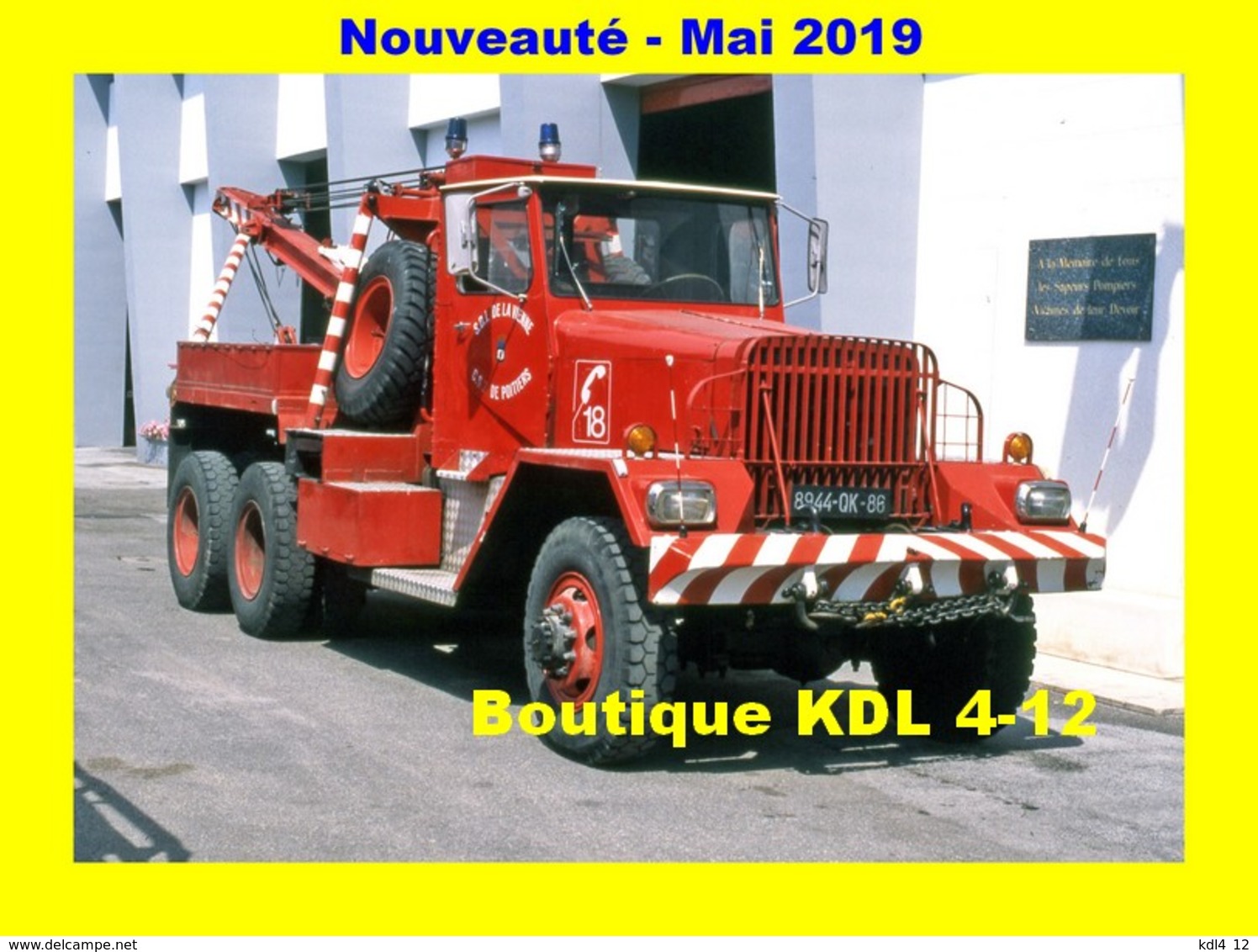 AL SP 84 - CG Ward - POITIERS - Sapeurs-Pompiers De La Vienne - Poitiers