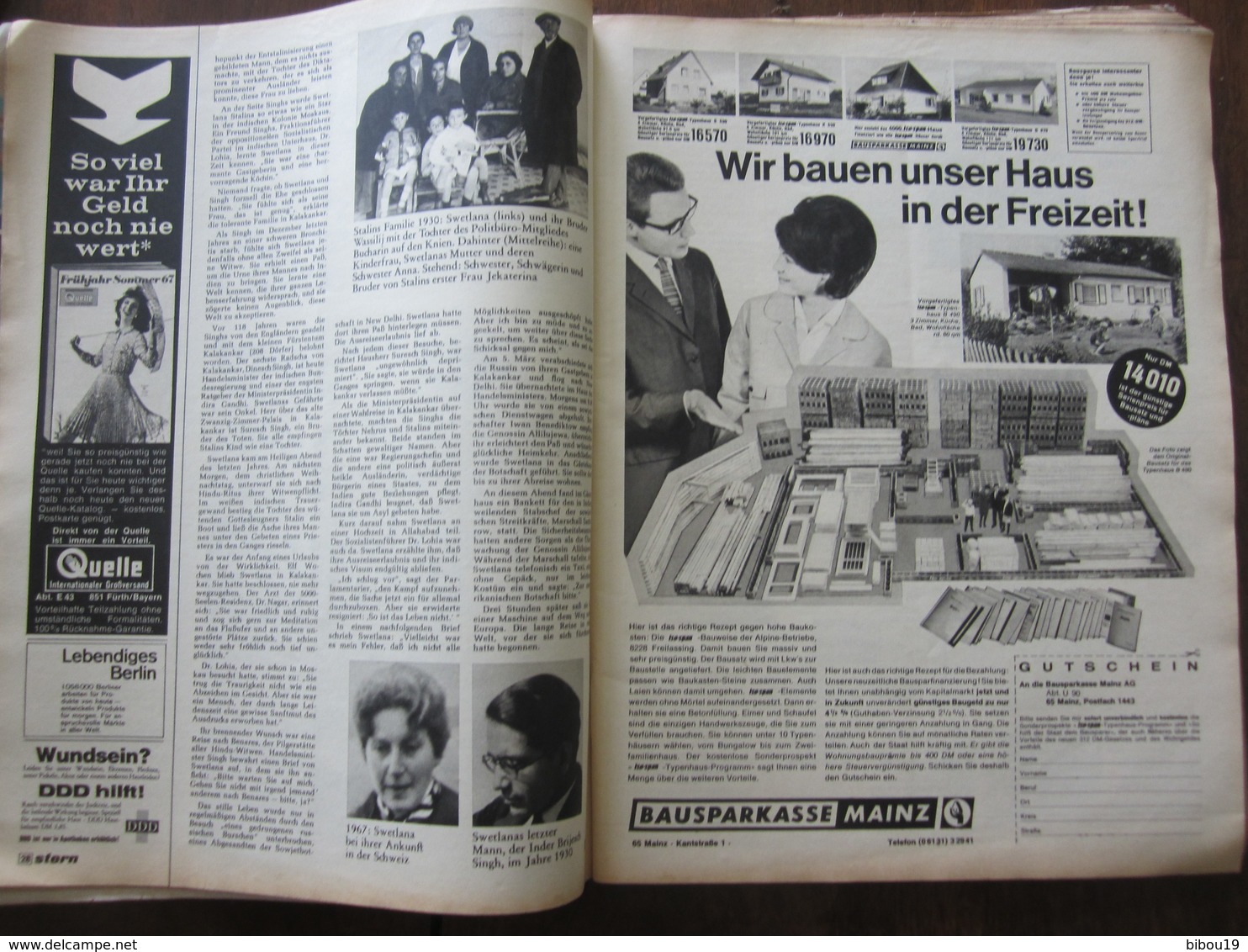 MAGAZINE STERN APRIL 1967   N 15 DER NEUE KOLARZ DER KIDNAPPER VON BERLIN - Reizen En Ontspanning