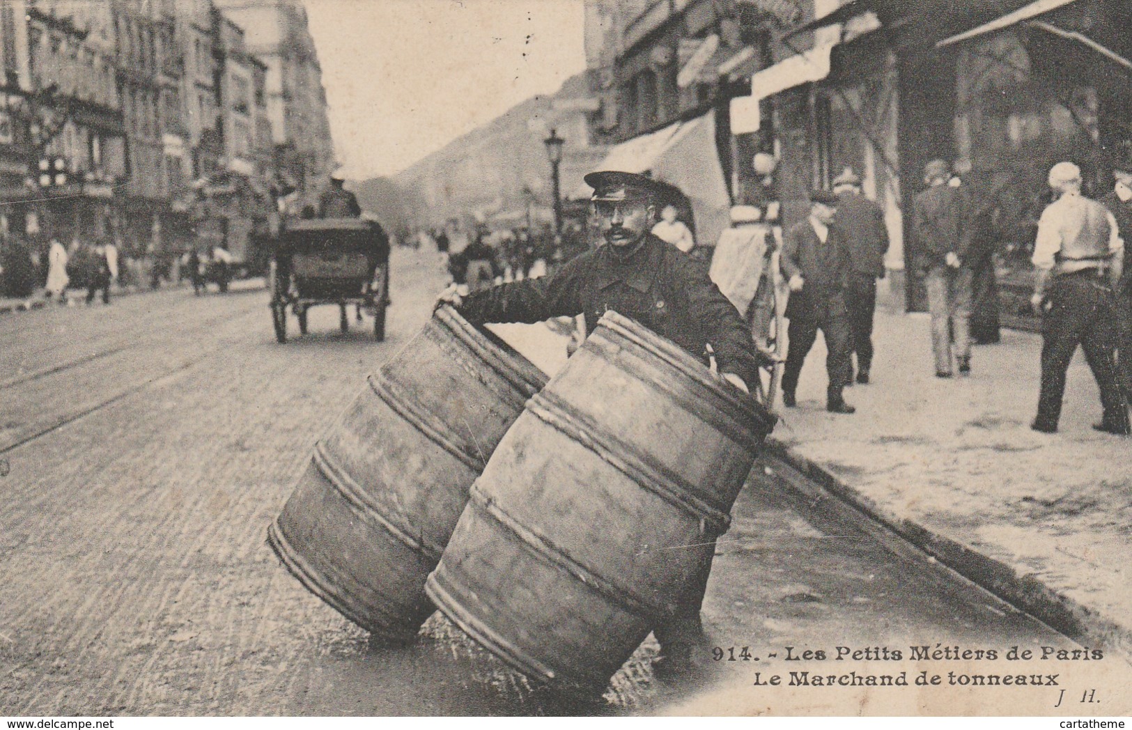 CPA - Le Marchand De Tonneaux - 1908 - Très Bon état - Petits Métiers à Paris