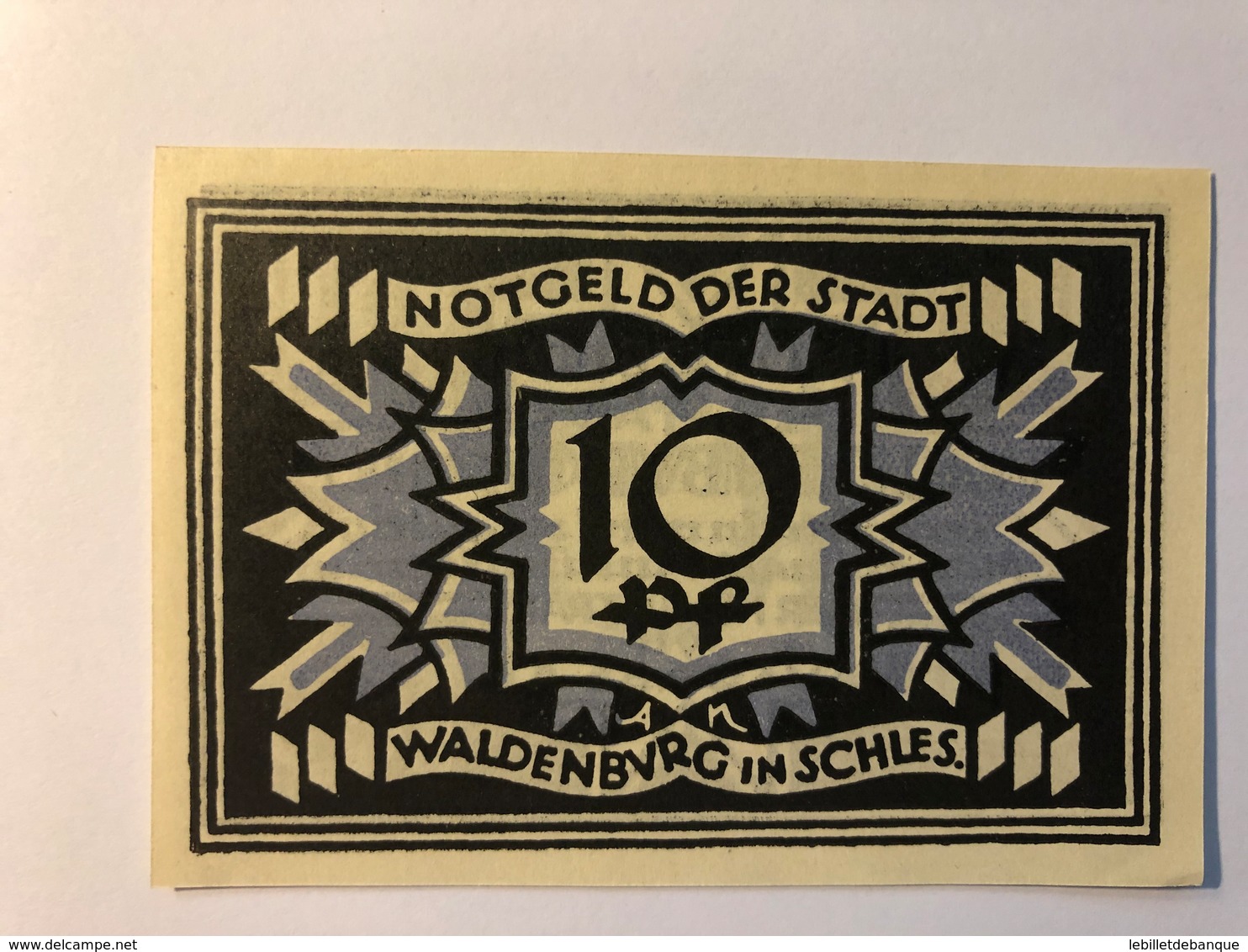 Allemagne Notgeld Waldenburg 10 Pfennig - Collections