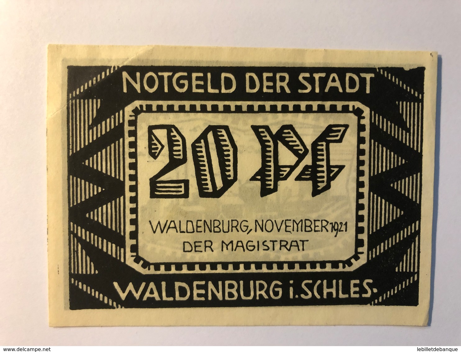 Allemagne Notgeld Waldenburg 20 Pfennig - Collections