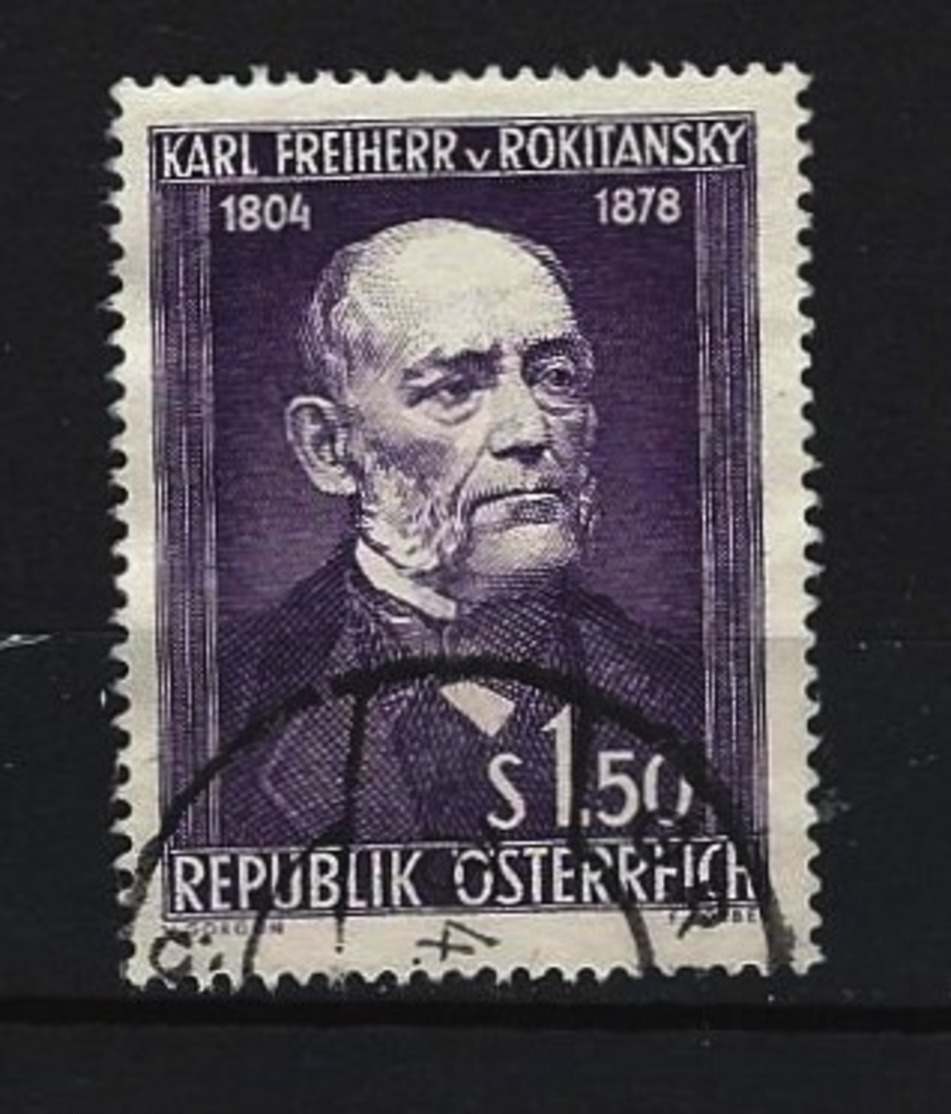 ÖSTERREICH - Mi-Nr. 997 - 150. Geburtstag Von Karl Freiherr Von Rokitansky Gestempelt - Gebraucht