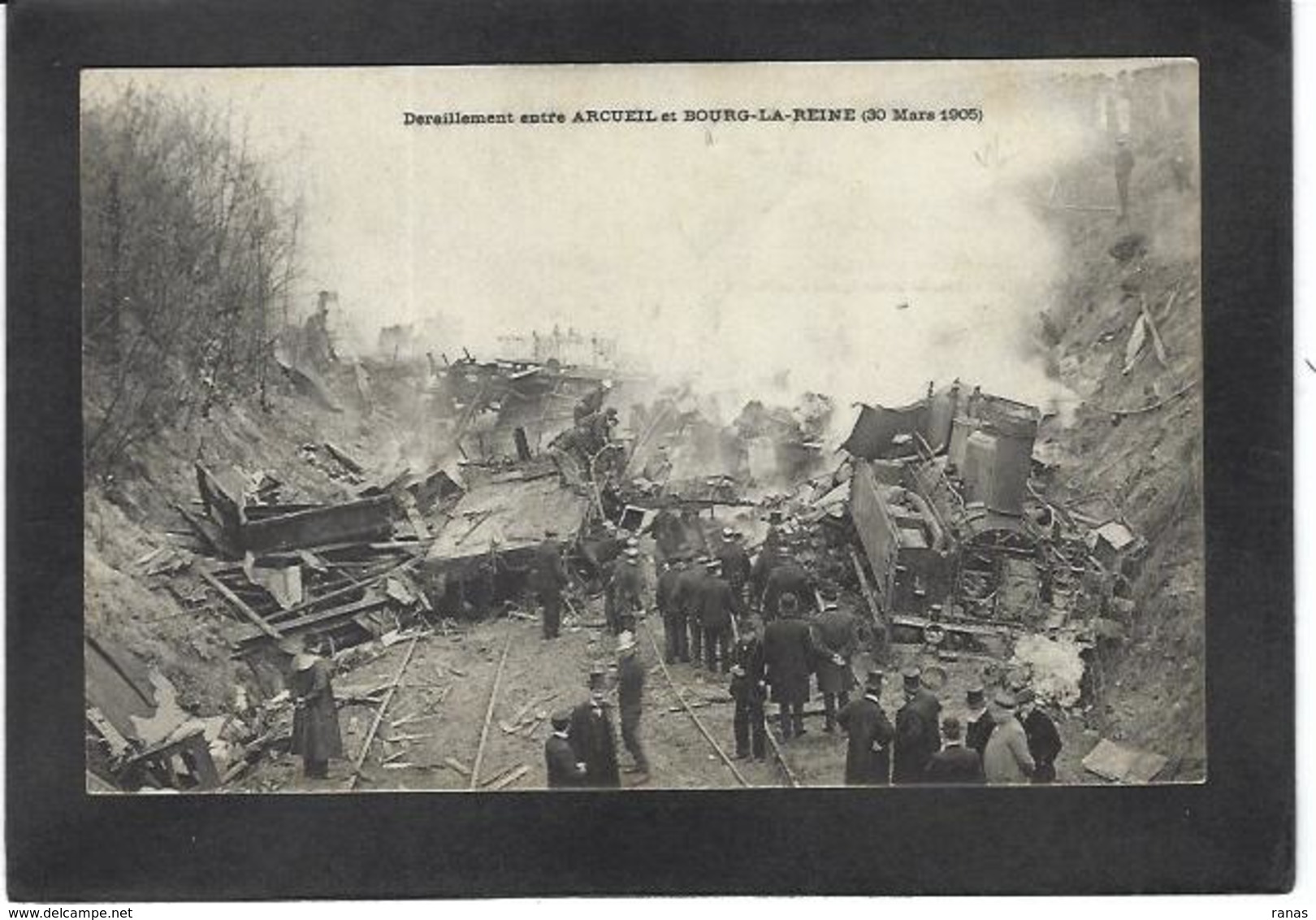CPA Val De Marne 94 Déraillement Train Chemin De Fer Arcueil Bourg La Reine 1905 Catastrophe - Arcueil