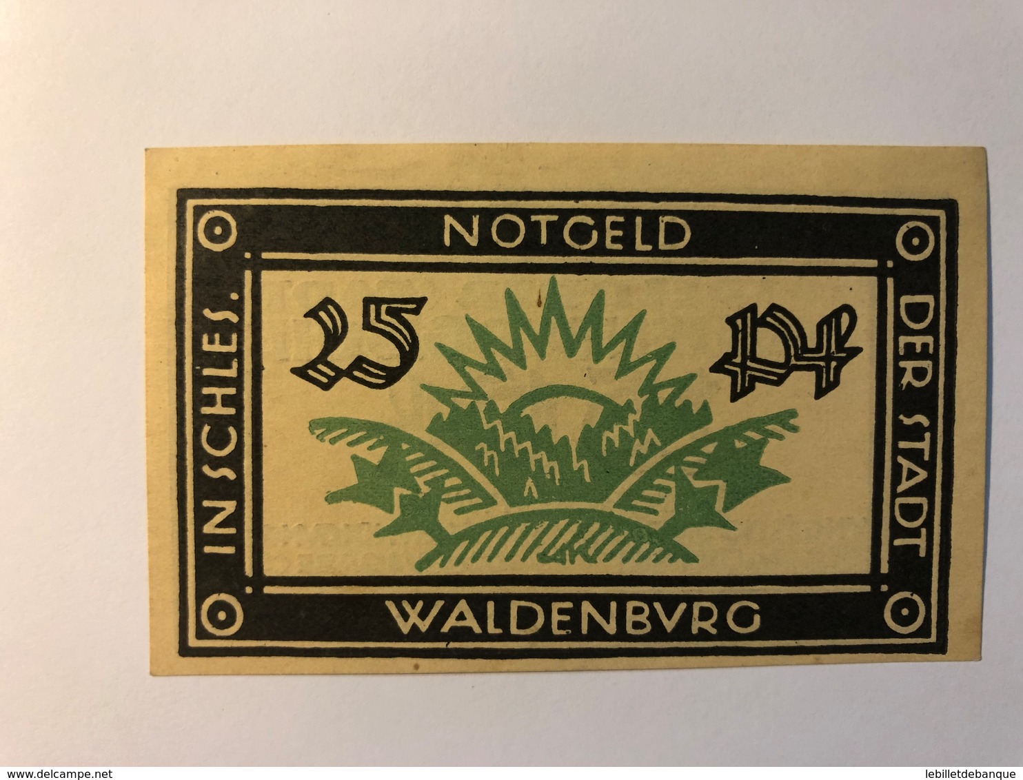 Allemagne Notgeld Waldenburg 25 Pfennig - Collections