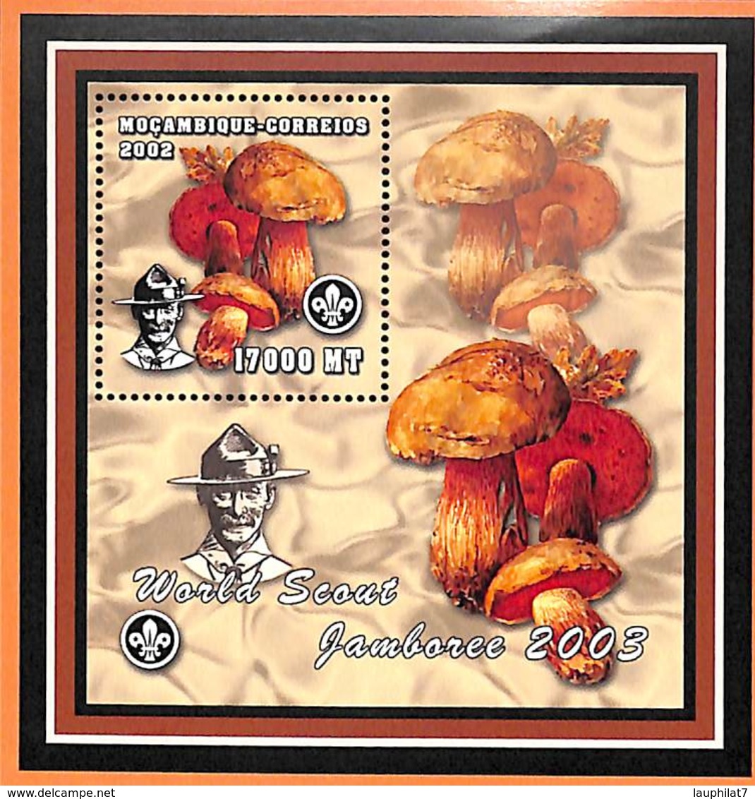 [36851]TB//**/Mnh-Mozambique 2002 - Célébrité, Scout, Champignons - Baden Powell. - Mozambique