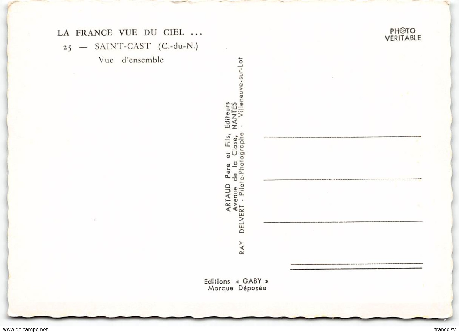 Saint-Cast  - Vue D'ensemble.   La France Vue Du Ciel.  Edit Artaud. - Saint-Cast-le-Guildo