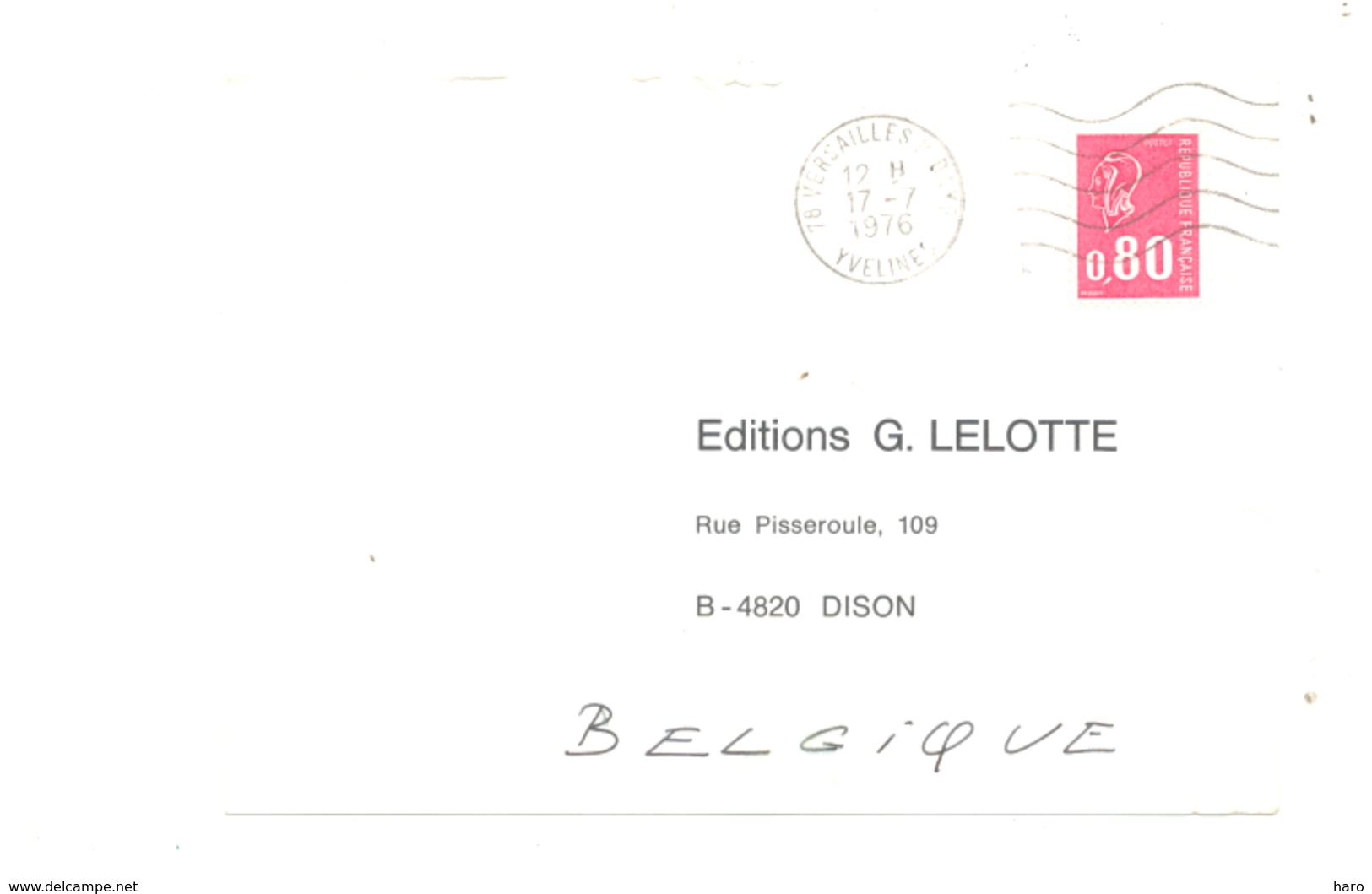 Carte Pré Imprimée - Bon De Commande - Editions G. LELOTTE à DISON 1976 (van 3) - Shops