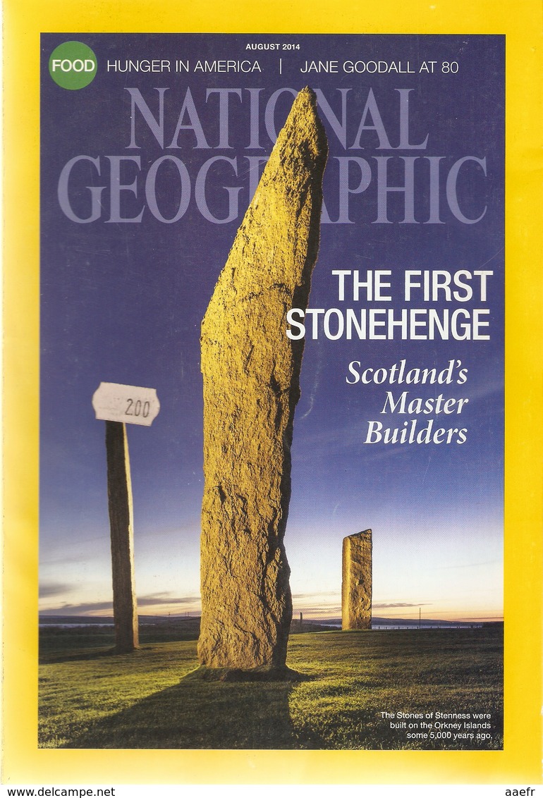 National Geographic 2004 - The First Stonehenge, Orkney Islands - Jane Goodall At 80 - Vol 226, N°2 - Geografía