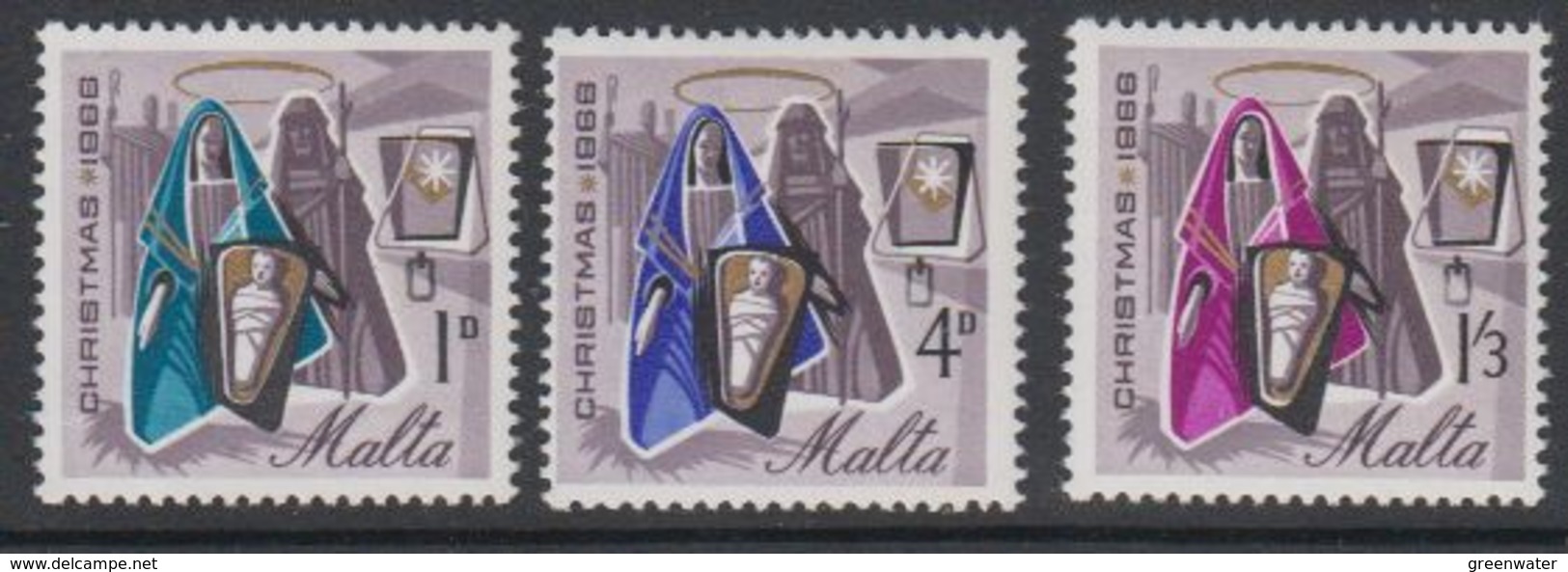 Malta 1966 Christmas / Weihnachten 3v ** Mnh (42796I) - Malta