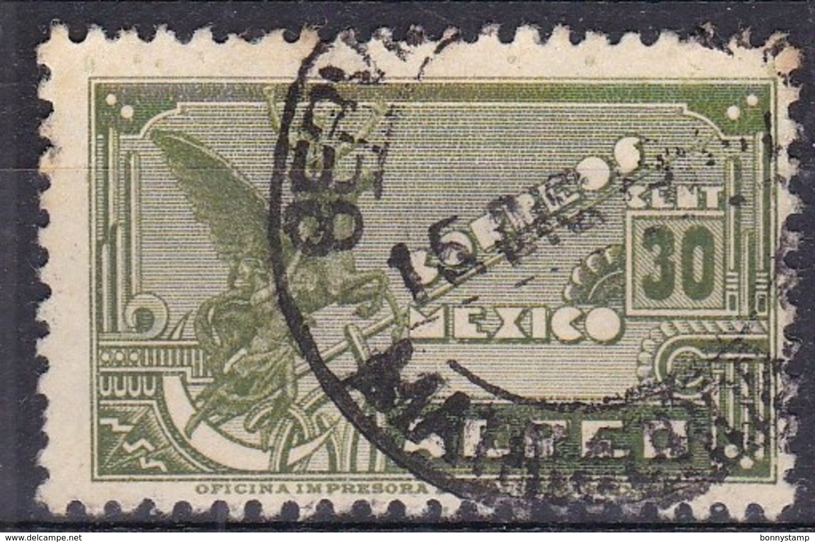 Messico, 1934/35 - 30c Symbolical Of Flight - Nr.C69 Usato° - Messico