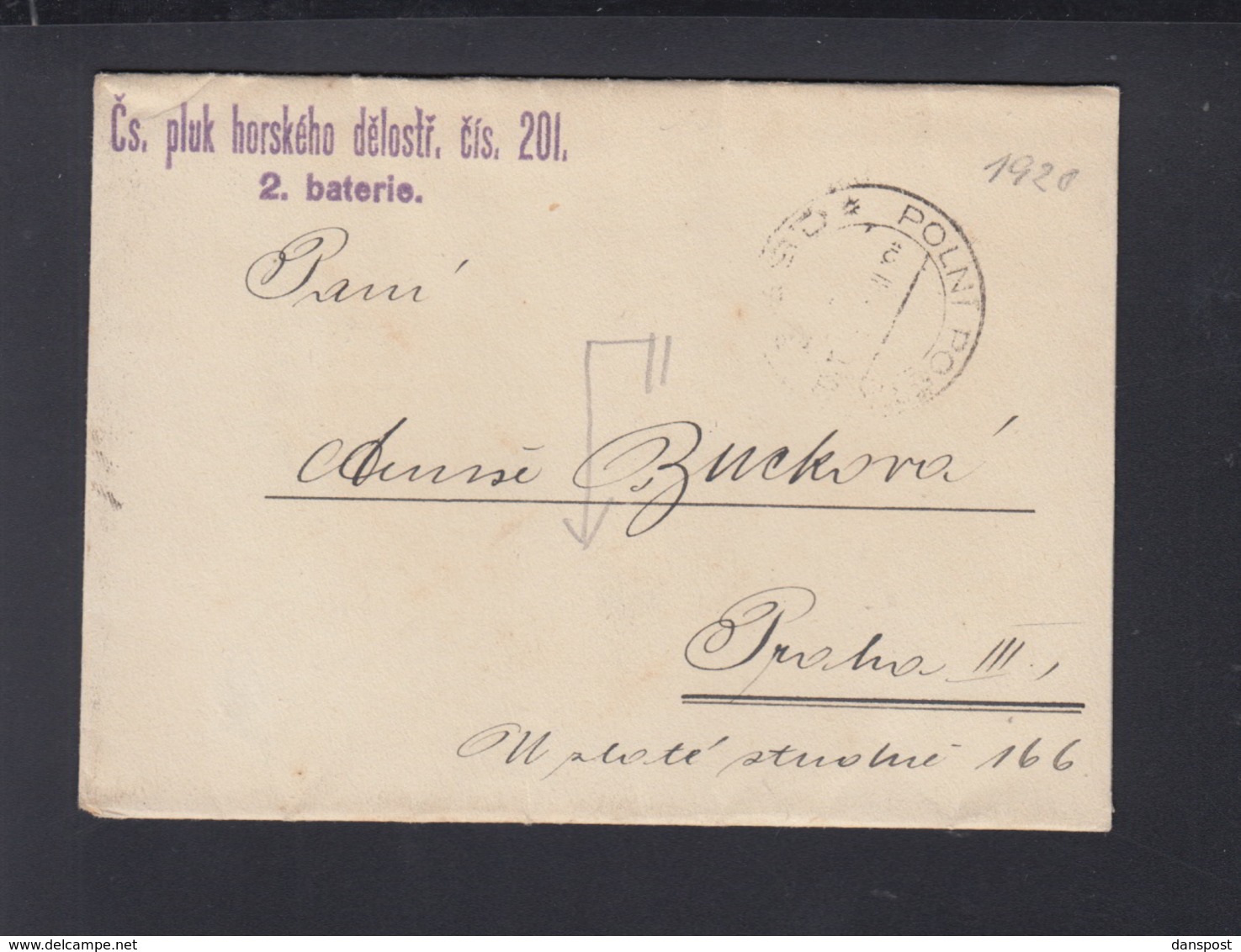 Czechoslovakia Field Post Letter 1920 - Covers & Documents