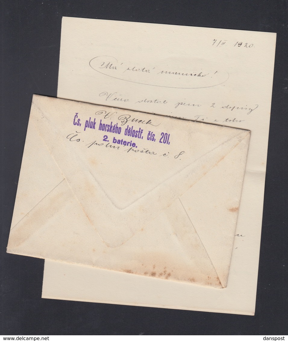 Czechoslovakia Field Post Letter 1920 - Covers & Documents