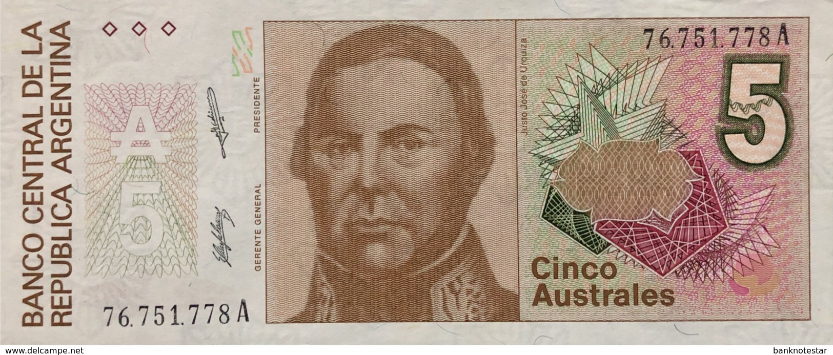 Argentina 5 Australes, P-324b (1985) - UNC - Argentinien